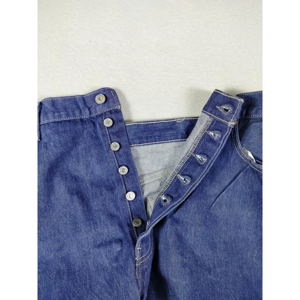 Levis‎ 501XX Jeans Mens 42x32 Blue Medium Wash Straight Leg Button Fly Denim